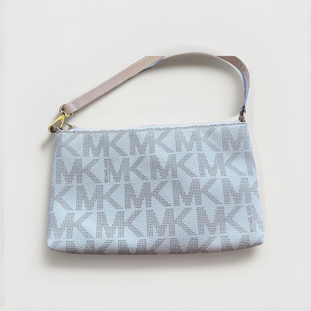 Michael Kors large logo wristlet Tan and Brown MK - Picture 4 of 4